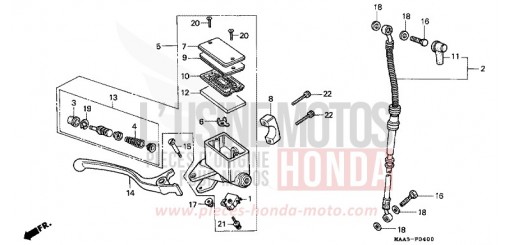 MAITRE-CYLINDRE FREIN AV. (VT1100CS/CT) VT1100CS de 1995